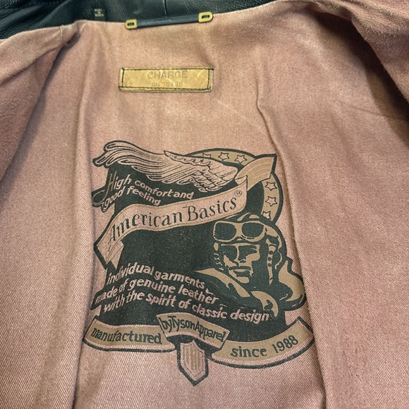 CHARGE VINTAGE AVIATOR BLACK LEATHER JACKET SIZE M - Picture 4 of 13